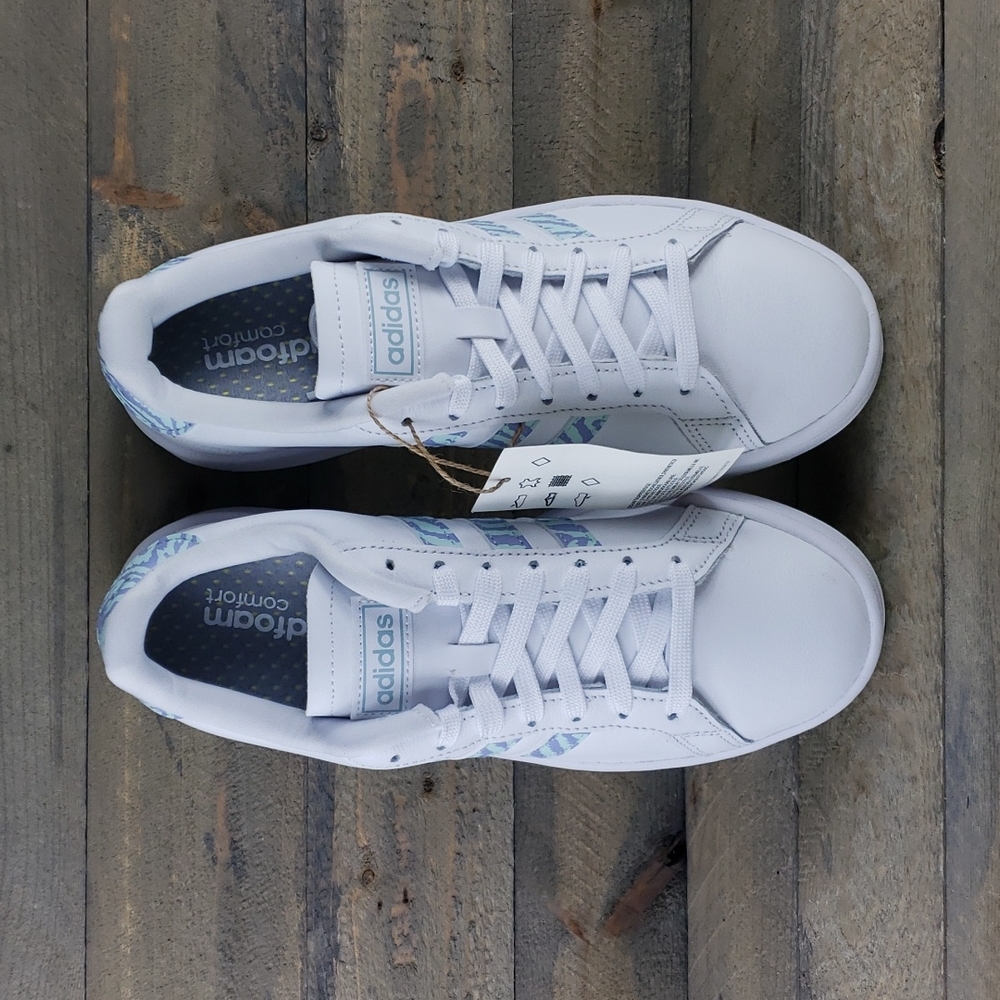 adidas Grand Court Women's Shoes Sneakers White Halo Mint - Picture 9 of 9
